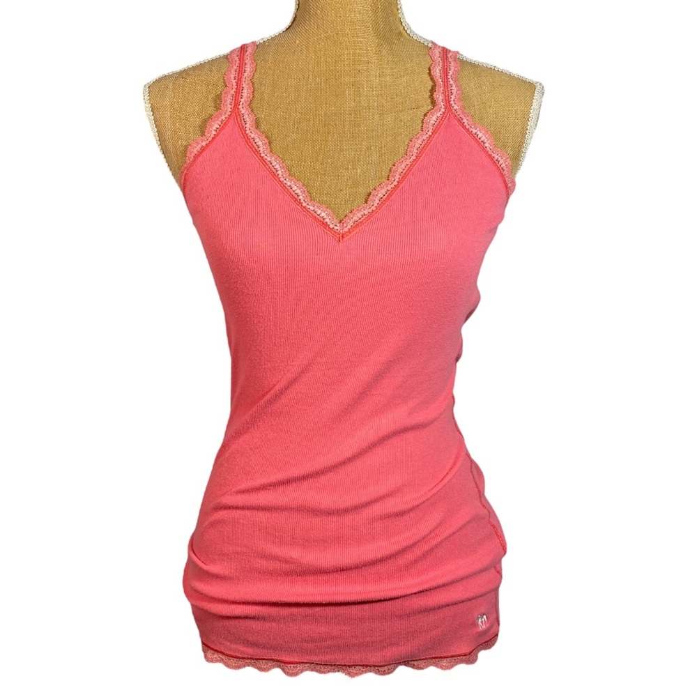 Abercrombie and Fitch Y2K Pink Lace Cami Tank Top